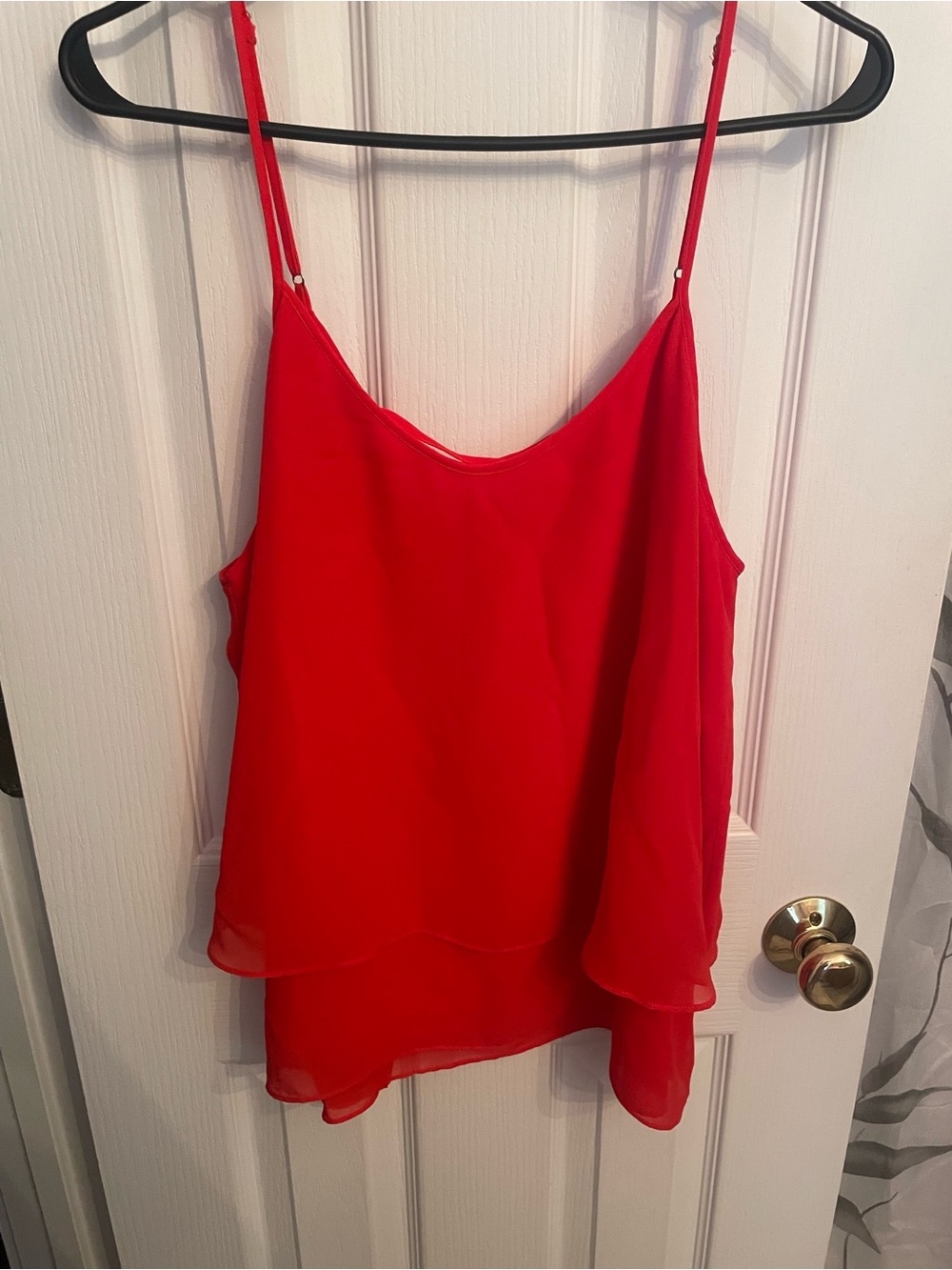 Gianni Bini Red Layered Spaghetti Strap Cami